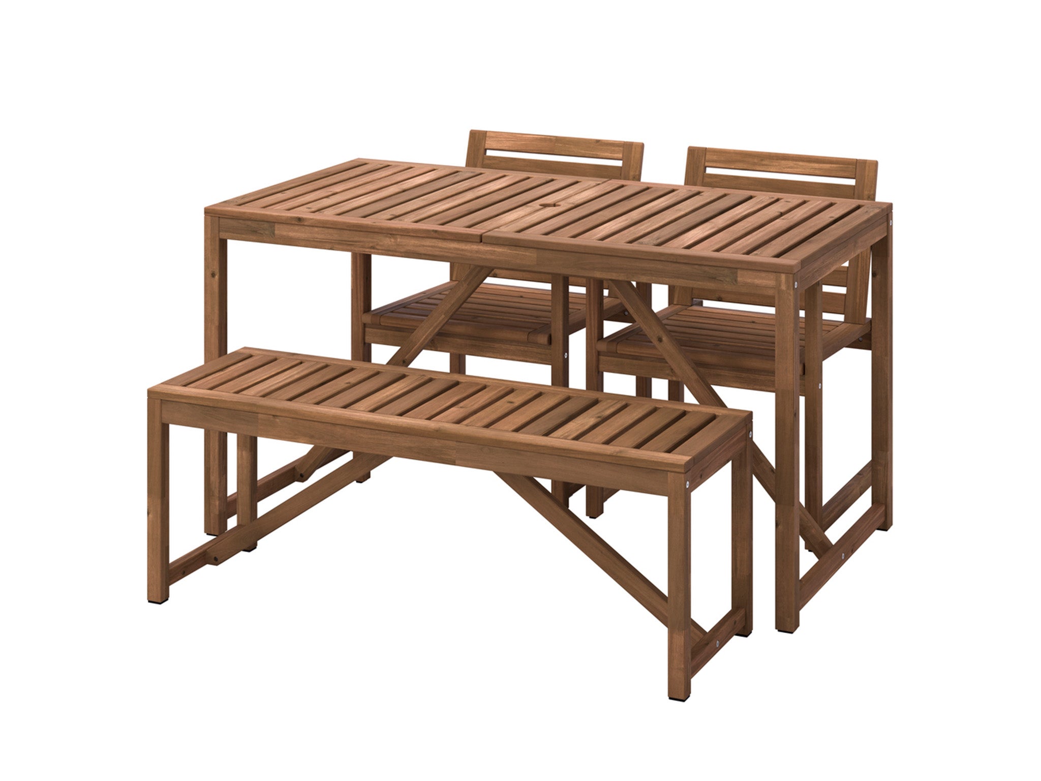 Narrow outdoor deals table and bench